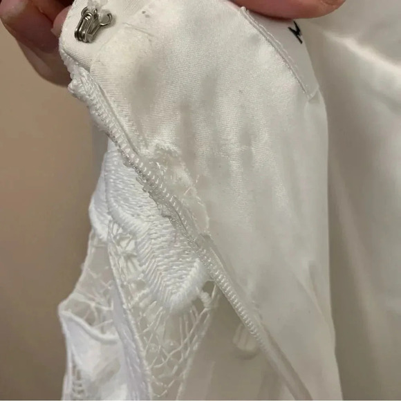 Milly Bridget Guipure Lace Dress Size 6 White Ecru NWT New - Picture 14 of 14